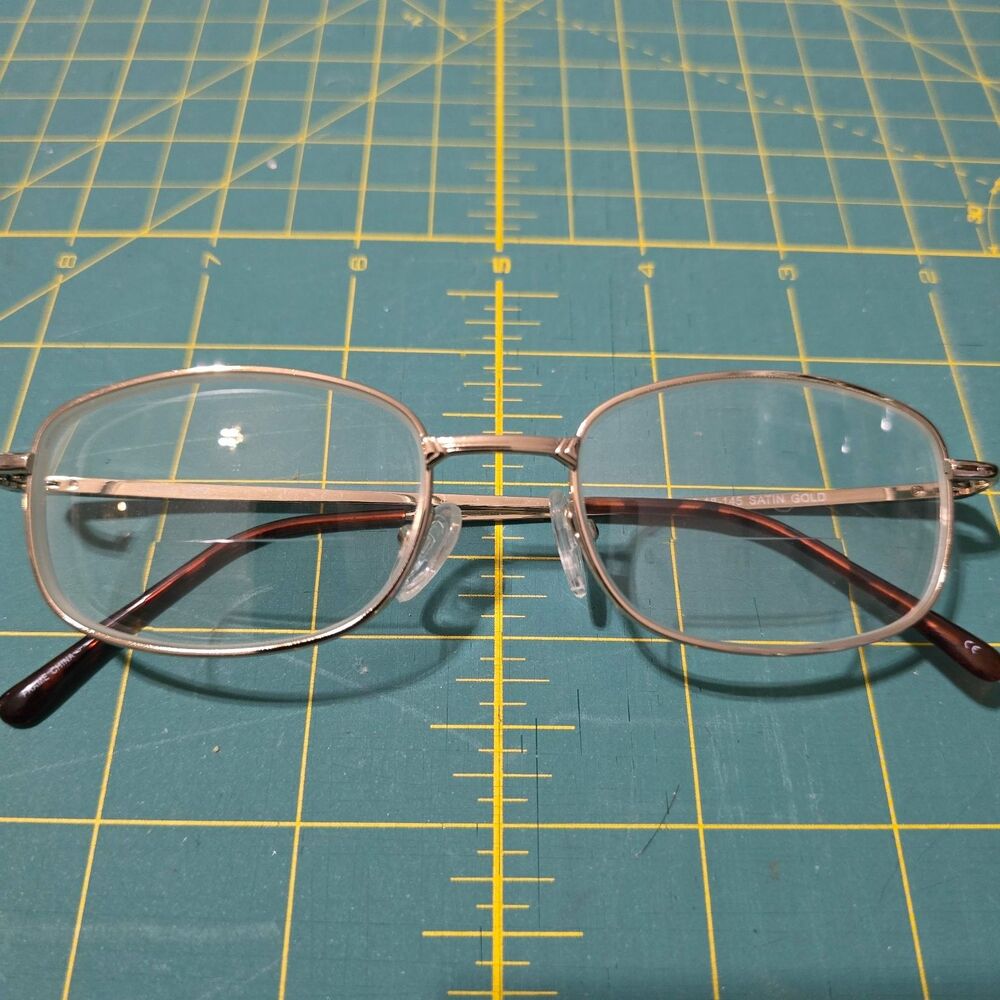 Jubilee 5864 Satin Gold Metal Eyeglass Frames 53-18-145 Full Rim Unisex